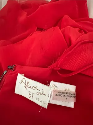 Alice + Olivia Laverne Asymmetrical Ruffle Maxi Dress Red size 2 thumbnail 8