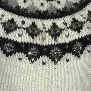 LOFT Ann Taylor Jeweled Wool Alpaca Mohair Mock Neck Sweater Medium thumbnail 10