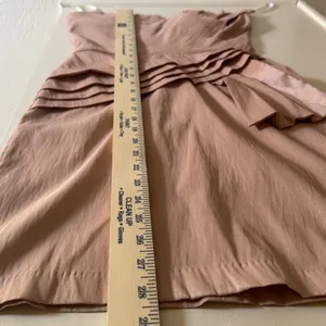 Strapless Pleated‎ Cocktail Dress Pink/Peach Rose Gold Mini thumbnail 13