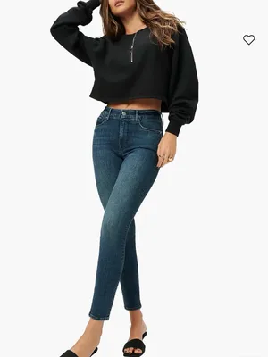 Good American Dark Blue High-Rise Good Legs Crop Skinny Jeans 4/27 Y2K thumbnail 2