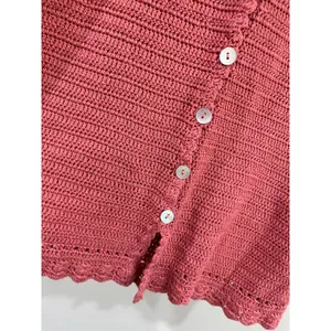 Forever 21 Pink Crochet Knit Mini‎ Dress Y2K Coquette Size Small thumbnail 9