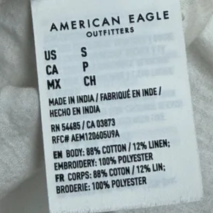 American Eagle Women S White‎ Boho Cottagecore Eyelet Coastal Fairy Mini Skirt thumbnail 3