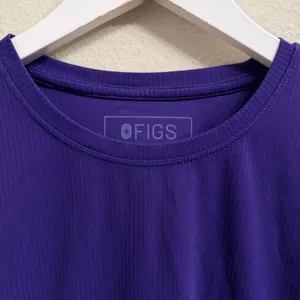 Figs Palmer Ribbed Long-Sleeve Underscrub purple Dark Purple Size Medium thumbnail 3