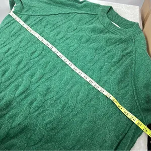 Aerie oversized green cable Knit Sweater size L thumbnail 11