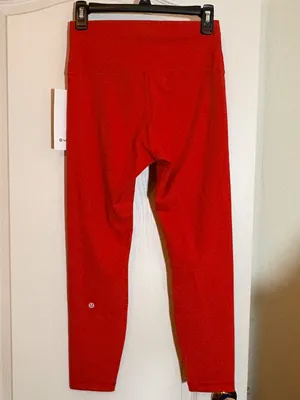 Lululemon Wunder Train No Line HR Tight 25 inch. SZ 8 SOLD OUT Oxford Red thumbnail 2