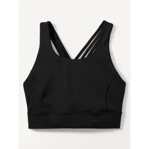 Athleta M Train Free High Neck Sports Bra Cup D-DD Medium Black thumbnail 3