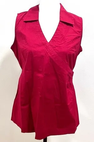 Motherhood maternity red cotton top size small thumbnail 1