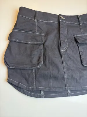 American‎ Threads Black Cargo Pocket Mini Skirt Size M thumbnail 3