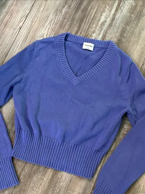 Aritzia Wilfred Cotton Sweater Purple thumbnail 3