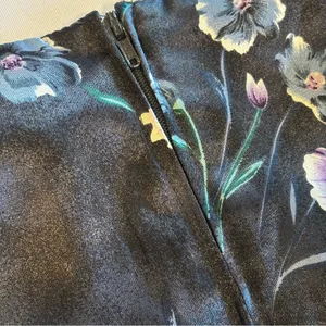VINTAGE 90s Y2K Women’s Mini Sleeveless‎ Navy Floral Dress Size 11/12 thumbnail 5
