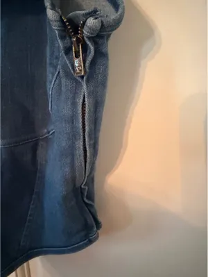 PINK Victoria's Secret XL Denim Crop Top Tank thumbnail 3