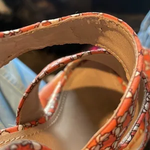 Steve Madden Jenny Printed Espadrille Wedge Sandal in‎ Orange Size 7.5 thumbnail 9