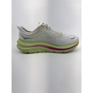 Hoka Womens 8 White Kawana Running Shoes Sneakers Teal Pink Lime Green thumbnail 4