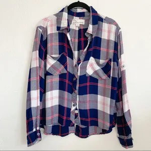 Vintage Havana Americana Plaid Fly Back Shirt Size Large thumbnail 2
