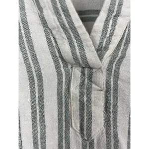 Madewell Lakeline Hester Stripe Linen Blend Popover Hi Low Blouse Size‎ S thumbnail 3
