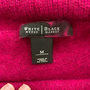 White House Black Market Fuchsia Pink Cowl Neck Pullover Knit Sweater thumbnail 3