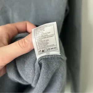 Quince 100% Cashmere Muted Grey Blue Crewneck Sweater Small Minimalist Capsule thumbnail 6
