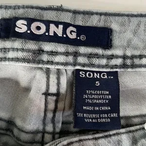 S.O.N.G. Leopard print jeans. Size 5. Blue thumbnail 4