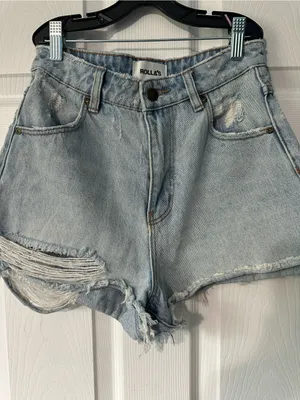 ROLLA'S Light Wash Distressed Denim Shorts thumbnail 1