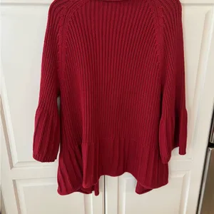 Keren Hart Chunky‎ Women’s Sweater. Red. 100% cotton. Medium. thumbnail 8