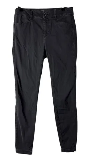 Ann Taylor LOFT Dark‎ Gray Skinny Ankle Chino Pants 0 thumbnail 1
