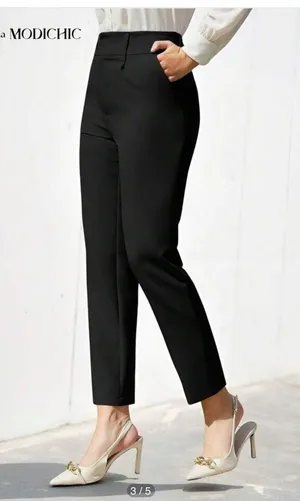 SHEIN Aveloria High Waisted Cropped Women’s Black Pants thumbnail 3