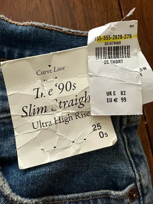 Abercrombie The 90’s Slim Straight Ultra High Rise Jeans thumbnail 10
