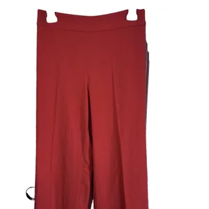ZARA Orange Wide Leg Pants XS High Rise Flowy Polyester Casual Chic Women Capsul thumbnail 2