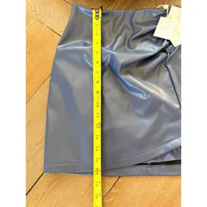 NWT CAMI NYC Allah Vegan Leather Skirt Women Navy Blue Size‎ 6 thumbnail 6