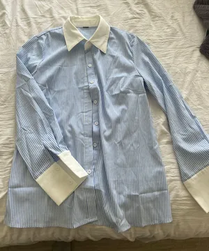 Blue And White Pinstripe Top thumbnail 1