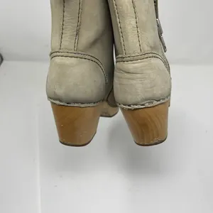 Toffel Swedish Hasbeens Zip It Emy Clog Boots in grey suede 37 thumbnail 9