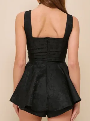 LULUS Sexy Chic Wedding Prom Formal Event Classy Floral Peplum Romper thumbnail 5