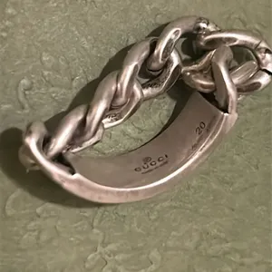 Gucci Tag Chain Enamel Arg 925 Ring Gucci Size 20/ US size 9 thumbnail 5