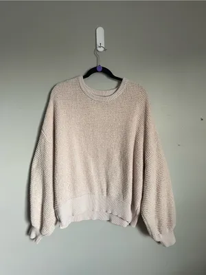 AMERICAN EAGLE | Cream Oversized Chenille Crew Neck Sweater Sz XXL thumbnail 2