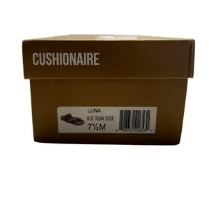 Cushionaire Luna Cork Footbed Sandal Suedes in Blue, Size 7.5 thumbnail 6