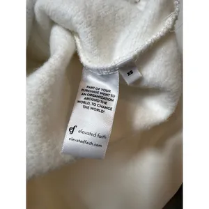 Elevated Faith Run Race‎ Graphic Crewneck Sweatshirt White Hebrews12:1 Size XS thumbnail 8