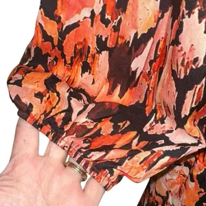 Cupshe Floral Mini Dress Large NWT Long Sleeve Smocked Waist Boho Dress‎ thumbnail 2
