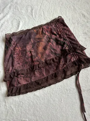 Outcast Clothing Natalie Mini Skirt Mauve Leopardo thumbnail 5