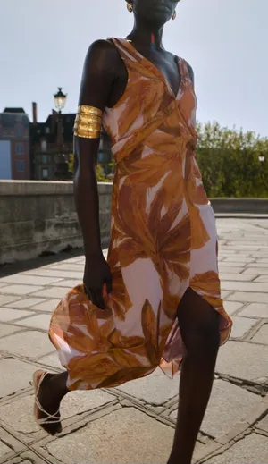 Zara multicolor midi‎ dress thumbnail 1