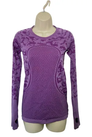 Lululemon Women’s 6 Purple Top Run Swiftly Tech Long Sleeve‎ Yoga Athleisure thumbnail 1