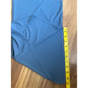Zara Blue High-Waisted Wide-Leg Pants with Side Slits - Size S thumbnail 8