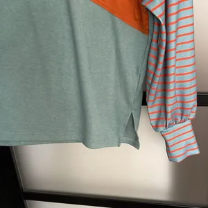 Unique Green and orange long sleeve Top XL thumbnail 2