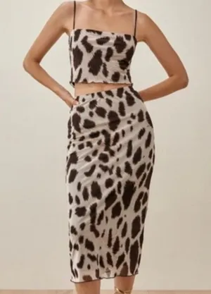 Reformation Iris Skirt Set in Mane Size: L thumbnail 1