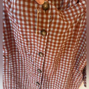 Madewell Gingham Seersucker Puff-Sleeve Button-Front Top Size 4 thumbnail 14