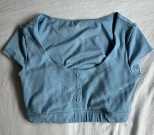 ALO Yoga Blissful Henley Bra Top thumbnail 1