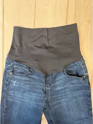Sonoma Dark Blue Maternity Ankle Jeans with Belly Panel thumbnail 3