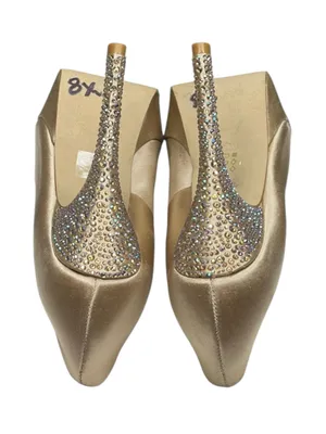 Steve Madden ☀︎︎ Partyy-R Glitter Crystal Platform Stilettos Pumps ☀︎︎ Champagne thumbnail 12