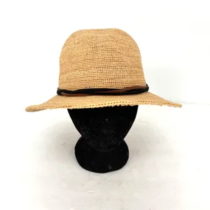 Goorin Bros Haze Fedora Sun Hat Size S Natural Raffia Straw Wide Brim Boho thumbnail 2