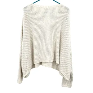 Zara Size Small Chunky Heavy Knit Sweater Cropped White Cream Oversized‎ Fit thumbnail 3