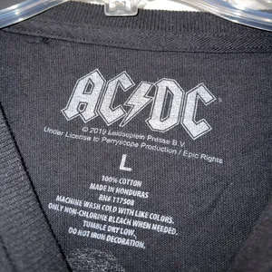 AC/DC Hells Bells Long Sleeve Graphic Vintage Inspired Tee Size Large thumbnail 5